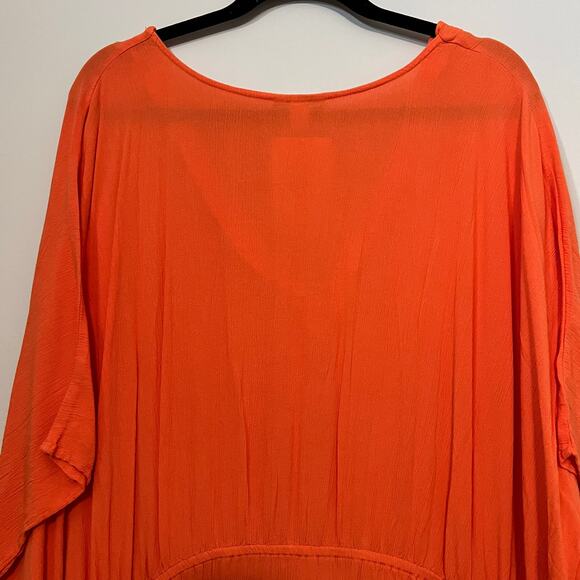 Knox Rose Women's Plus Size Flutter Short Sleeve Embroidered Dress - 4X - NWT - Picture 8 of 14